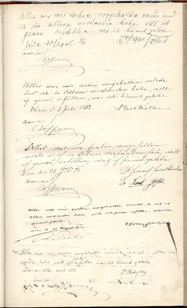 Sigmund Freud Signed Physician's Oath -- …I do hereby swear to fulfil precisely…
