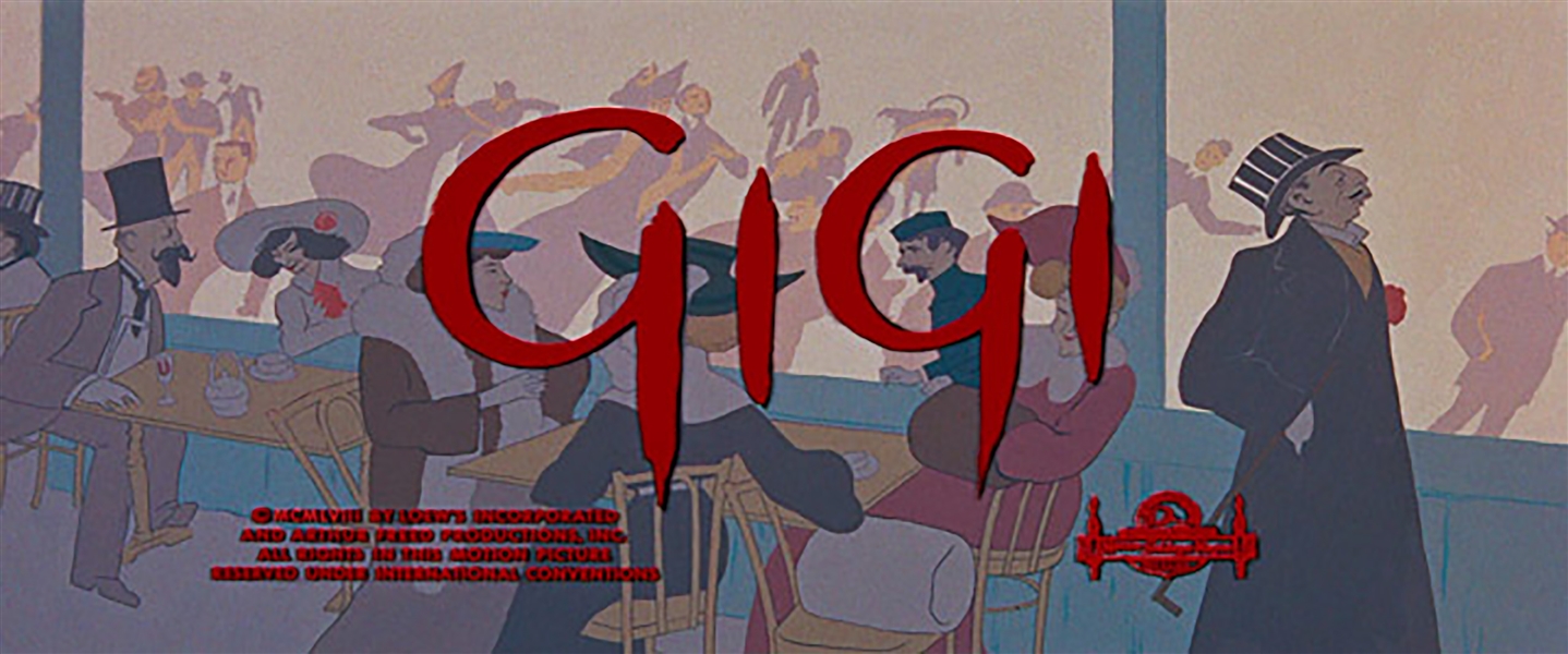 Title Art From the Beloved 1958 Film ''Gigi'' -- Hand Painted Artwork Used in Actual Title Credit & End Credit
