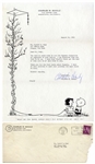 Charles Schulz Letter Signed From 1961 to Little Orphan Annie Cartoonist Harold Gray -- Schulz Is Flattered That Gray Asks Permission to Use His Peanuts Characters