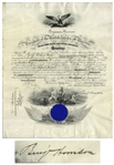 Benjamin Harrison Military Appointment Signed -- Appointing Assistant Surgeon to the U.S. Navy