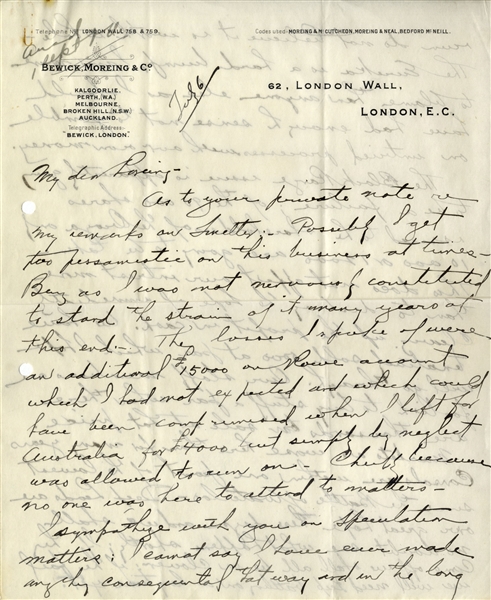 Herbert Hoover Autograph Letter Signed on Stock Market Speculation, Pre-Crash -- ''...I am more to blame than anyone else as I should have had enough sense not to gamble...with our own money...''