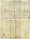 John Quincy Adams Illinois Land Grant Signed as President