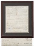 Thomas Jefferson Military Land Grant Signed as President -- Countersigned by James Madison as Secretary of State