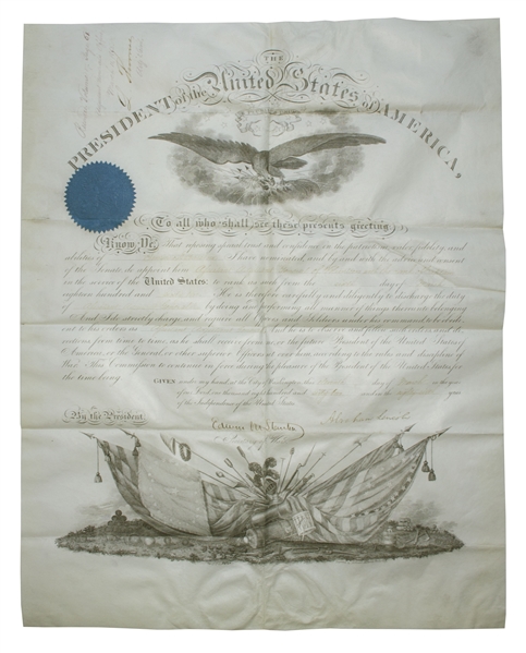 Abraham Lincoln Military Document Signed as President During the Civil War -- Signed With His Full Signature, ''Abraham Lincoln'' -- Near Fine Condition