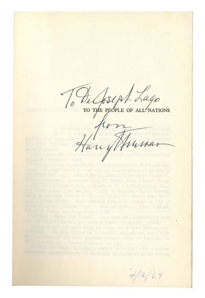 Harry Truman Signed 2 Volume Set of His ''Memoirs'' -- Each Volume Signed With Dust Jackets