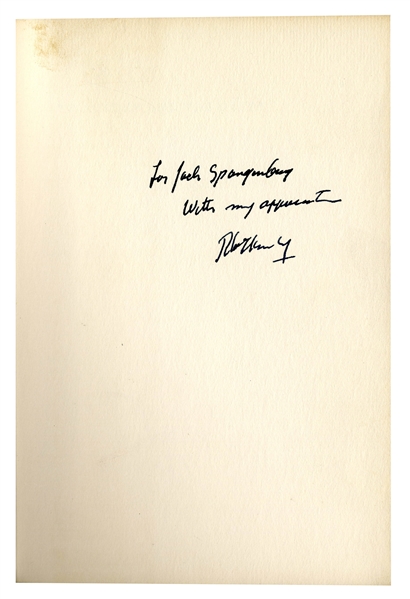 Robert Kennedy Signed First Edition of ''The Burden and the Glory'', a Collection of Speeches by John F. Kennedy