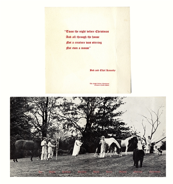 Robert Kennedy Family Christmas Card From 1965 -- Featuring the 9 Kennedy Children