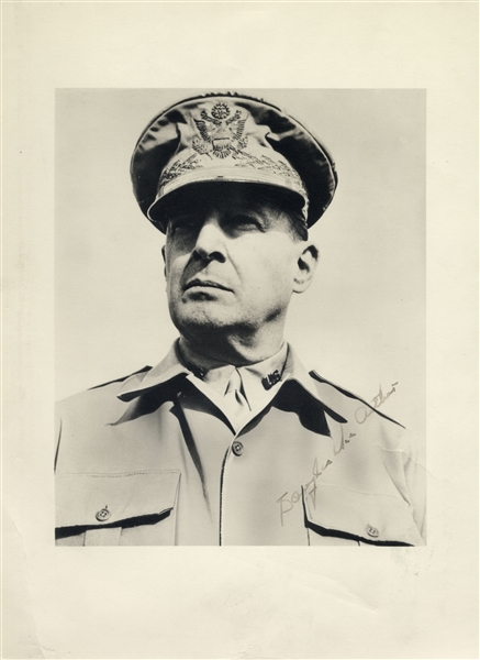 General Douglas MacArthur Signed 11'' x 14'' Photo