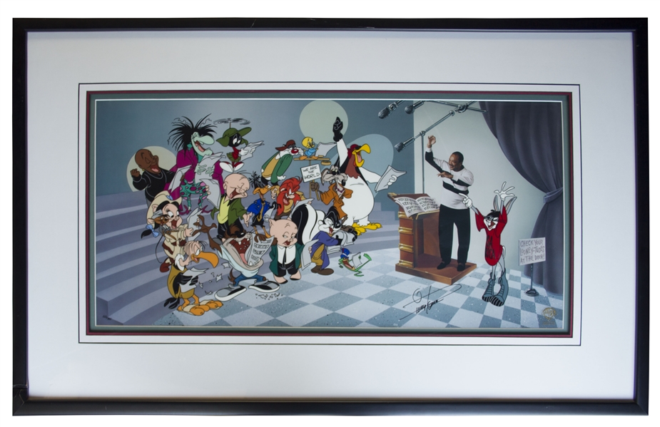 Quincy Jones Signed Limited Edition Artwork of Warner Brothers Characters Performing ''We Are the World''
