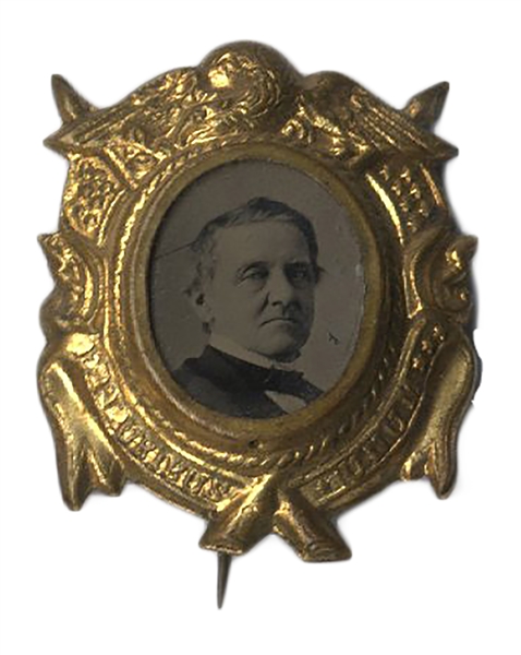 Samuel Tilden Campaign Ferrotype From the 1876 Presidential Election -- The Most Disputed Election in Presidential History, Resulting in the Compromise of 1877, Ending Reconstruction