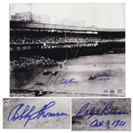 Bobby Thomson and Ralph Branca Signed 20 x 16.5 Photo of the Famed Shot Heard Round the World -- Steiner COA