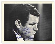 Ted Kennedy Signed 10 x 8 Photo -- To Arthur Shackman / With my best wishes to you / Ted Kennedy -- Near Fine