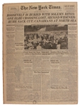 FDRs Funeral Covered in 16 April 1945 New York Times -- America Mourns as the War in Europe Draws to a Close