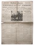 William McKinley Assassination Newspaper From Buffalo, Where He Was Shot -- Covers Final Moments & Autopsy Results -- The bullet has not yet been found...