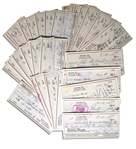 Lot of 50 Checks Signed by Charles Bubba Smith -- All Signed With His Name & Nickname, Charles Bubba Smith -- Very Good Condition