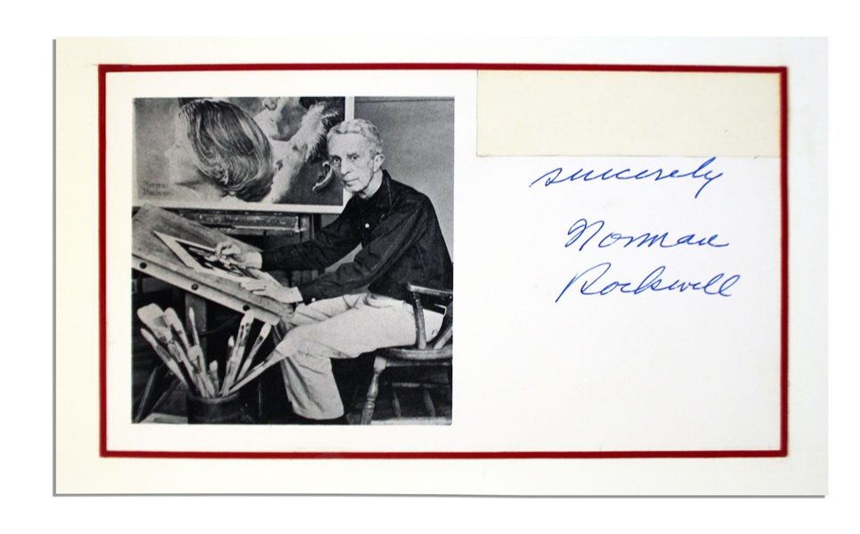Norman Rockwell's Signature Affixed Within Coffee Table Book ''Norman Rockwell: Artist and Illustrator'' -- Nice Large Format Collection of Rockwell Illustrations