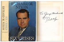 Richard Nixon Six Crises First Edition Signed