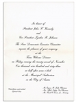An Invitation to Dinner Welcoming JFK to Texas the Night of His Assassination