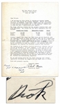1946 Richard Nixon Campaign Letter With Autograph Note Signed -- ...take...every opportunity...to win voters away from the discredited policies of the New Deal Administration...