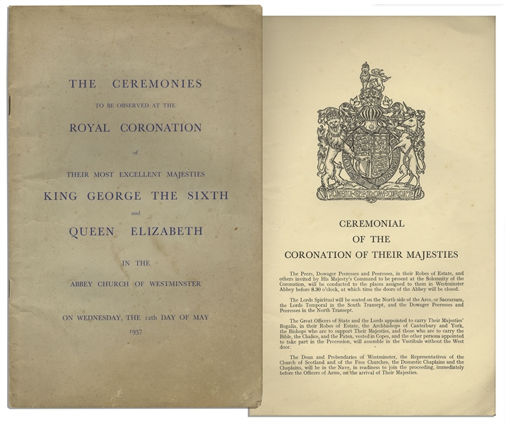 Program From the Coronation of King George VI & Queen Elizabeth in 1937