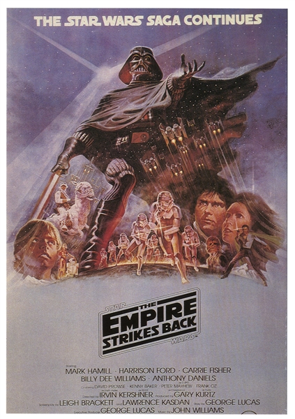 Star Wars Movie Poster Art ''The Empire Strikes Back'' Original Concept Movie Poster Art by Tom Jung -- Redone to Include Harrison Ford as ''Han Solo'' -- Measures 19'' x 24''