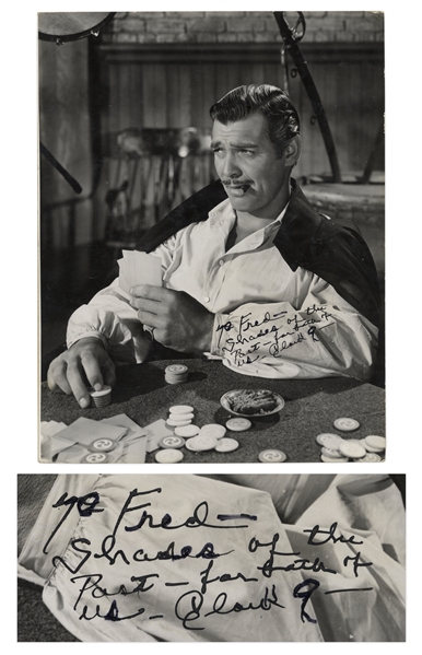 Clark Gable Signed Photo as Rhett Butler From ''Gone With the Wind'' -- Measures 10.25'' x 13.5 -- With PSA/DNA COA