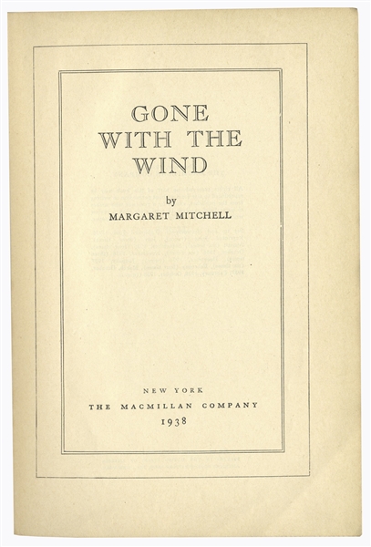 Gone with the Wind Autographs ''Gone With the Wind'' Cast Signed Novel -- Signed by 12, Including Clark Gable, Vivien Leigh, Olivia de Havilland, Leslie Howard & Hattie McDaniel -- With PSA/DNA COA