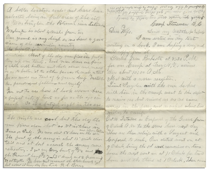 Civil War Letter Lot by a 21st New York Cavalryman -- Describing His Capture of Deserters & Disowning His Own Brother for Deserting -- ''...He has lost all claim upon me to call him brother...''