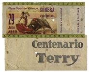 Ernest Hemingways Own Bullfighting Ticket From 29 July 1959 -- Hemingway Wrote About the Bullfights of 1959 in His Final Book