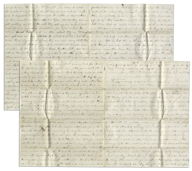 Civil War Letter at Battle of Darbytown Road -- ''...before the assaulting colum got within sight of the rebs they set up a awful yell and the rebs opened a murderous fire...''