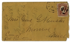 George Custer Envelope Made Out in His Hand to His Wife -- Mrs. G.A. Custer