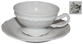 Ronald & Nancy Reagan Personally Owned & Used Cup & Saucer -- Acquired by the Reagans Before His Presidency