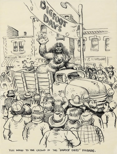 Robert Crumb Original Artwork From ''Whiteman Meets Bigfoot''