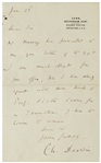 Charles Darwin Autograph Letter Signed -- Regarding the German Translation for His Works