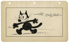 Felix the Cat Original Artwork by Pat Sullivan -- Measures 9.5 x 6