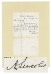 Abraham Lincoln Autograph Letter Signed as President in 1864 Prior to His Relection -- ...let the one [New Jersey Colonel] having best testimonials be nominated for a Brigadier General...