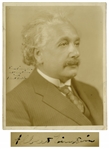 Albert Einstein Signed 8 x 10 Photo