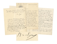 Art Nouveau Painter Alfons Mucha Autograph Letter Twice-Signed, Dated 20 December 1899, the Day Le Pater Was Published -- ...the accumulation of work which keeps me so out of breath...