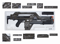 Aliens Cast Signed M41A Pulse Rifle -- Signed by 12 Key Cast Members Including Sigourney Weaver and Bill Paxton