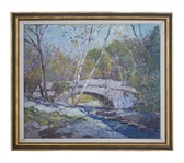 Anthony Thieme Painting Entitled Bridge in Autumn