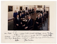 Bill Clinton Signed 20 x 15 Photograph of His Entire Cabinet -- Signed by All 23 Including Clinton & Al Gore