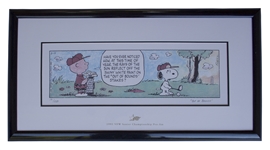 Charles Schulz Peanuts Limited Edition Lithograph -- Snoopy & Charlie Brown Play Golf