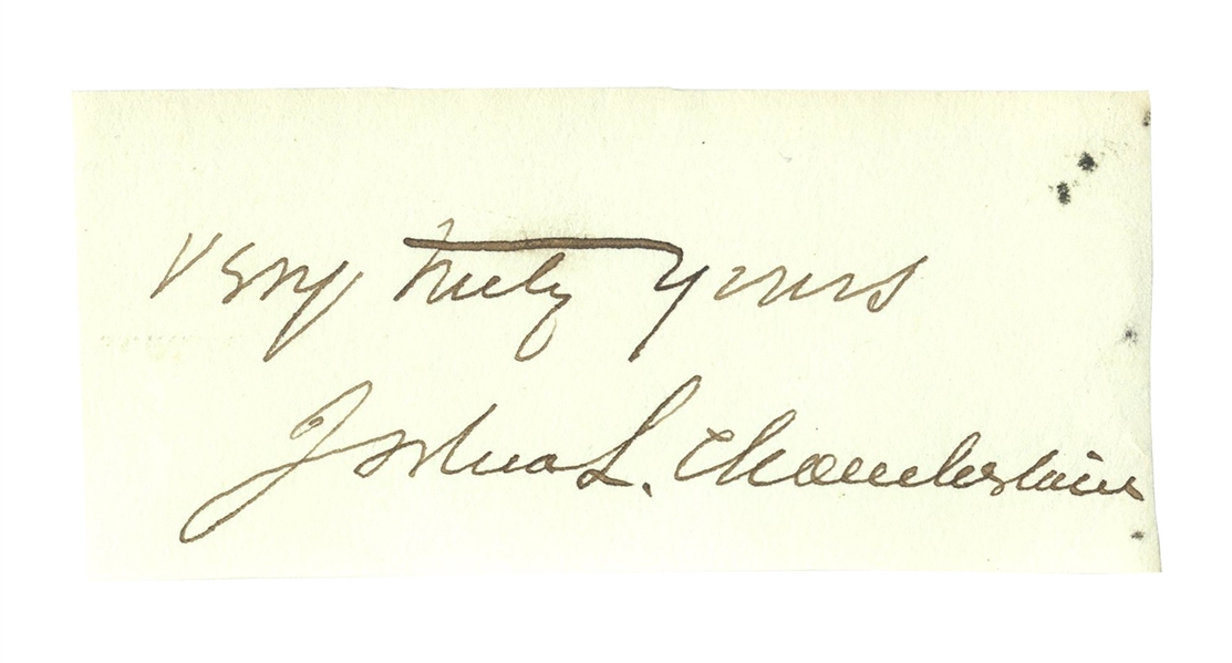 Gettysburg Hero Joshua Chamberlain Signature