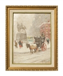 Guy Carleton Wiggins Painting of New York City in Winter