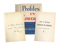 John F. Kennedy Signed Profiles in Courage -- Inscribed to Famed Photographer Alfred Eisenstaedt