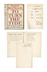 John F. Kennedy Signed Book as President -- JFK Inscribes "To Turn the Tide" to Photographer Alfred Eisenstaedt "…who helped turn an earlier tide…" -- With Slide Photo of JFK Signing