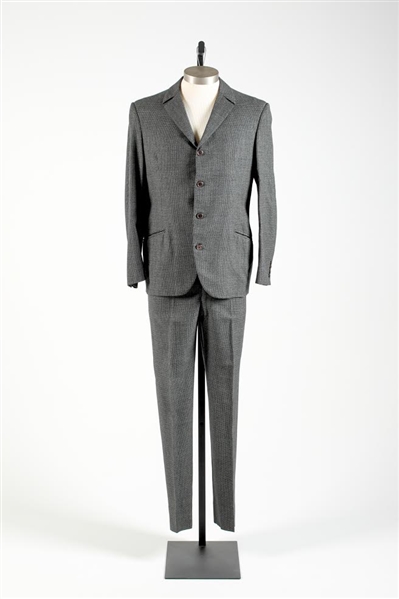John Lennon Suit Worn During the Mid-1960s With The Beatles -- With Two D.A. Millings & Son Labels, a Photo of John & COA From Madame Tussauds, Where It Was Displayed