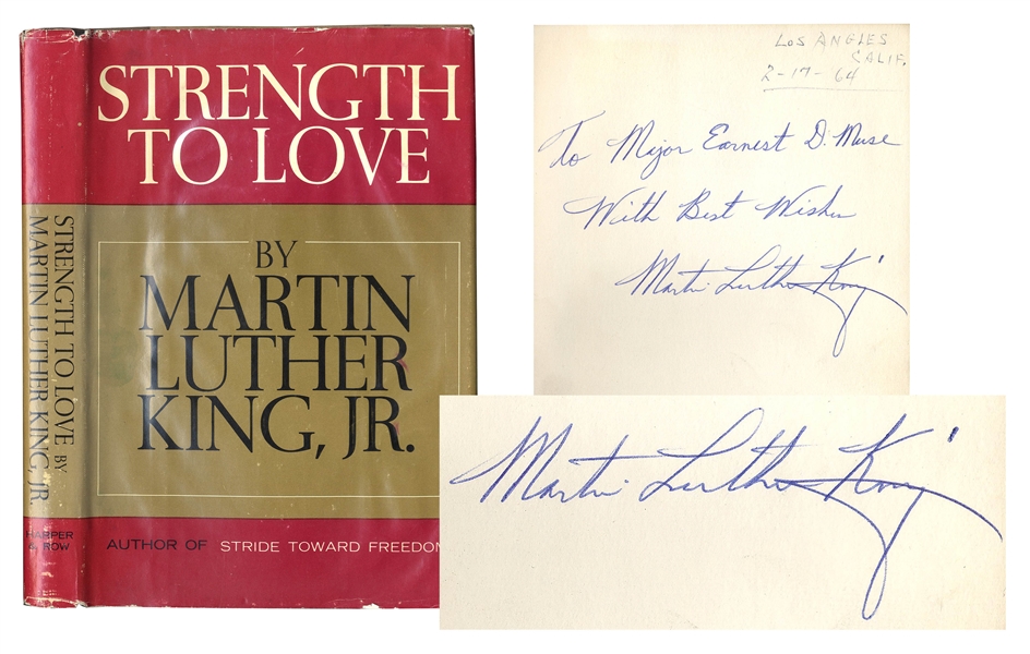 Martin Luther King, Jr. Signed ''Strength To Love'' Autobiography -- First Edition in Dust Jacket