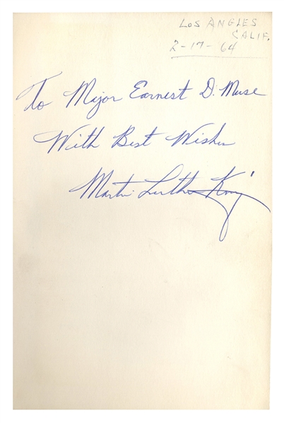 Martin Luther King, Jr. Signed ''Strength To Love'' Autobiography -- First Edition in Dust Jacket