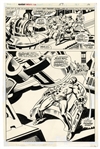 Fantastic Four Original Art by Rick Buckler From 1975 -- Xemu Tries to Enlist Medusa to Turn Against Black Bolt